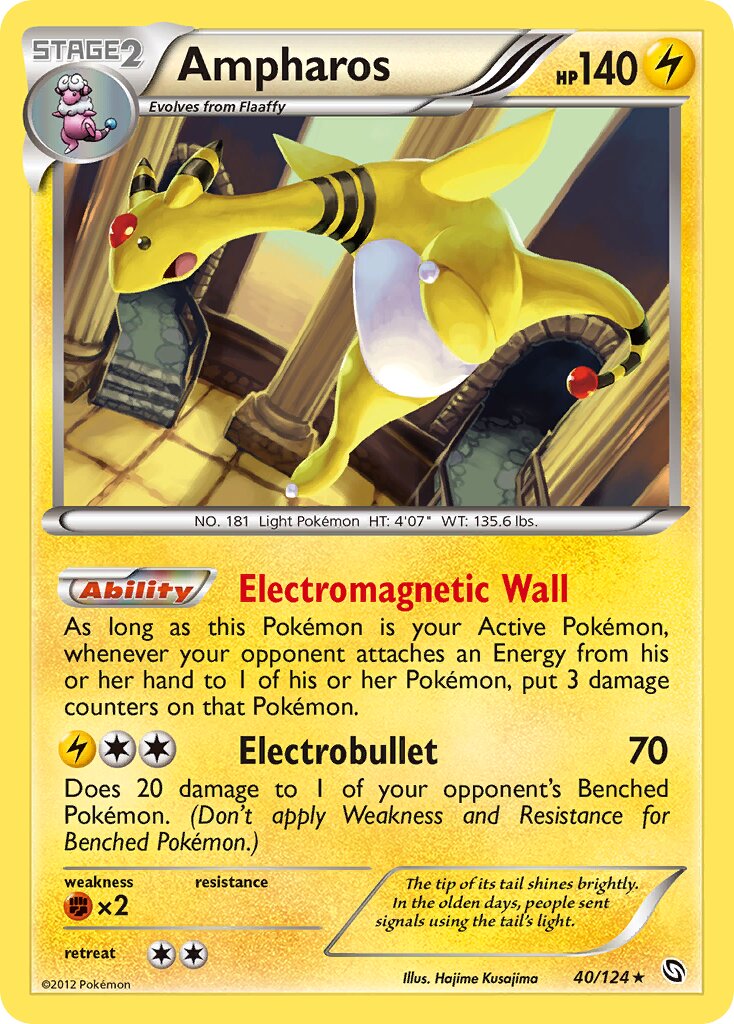 Ampharos 040/124 — Dragons Exalted (English Pokémon TCG card)