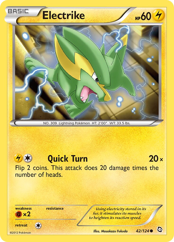 Electrike 042/124 — Dragons Exalted (English Pokémon TCG card)