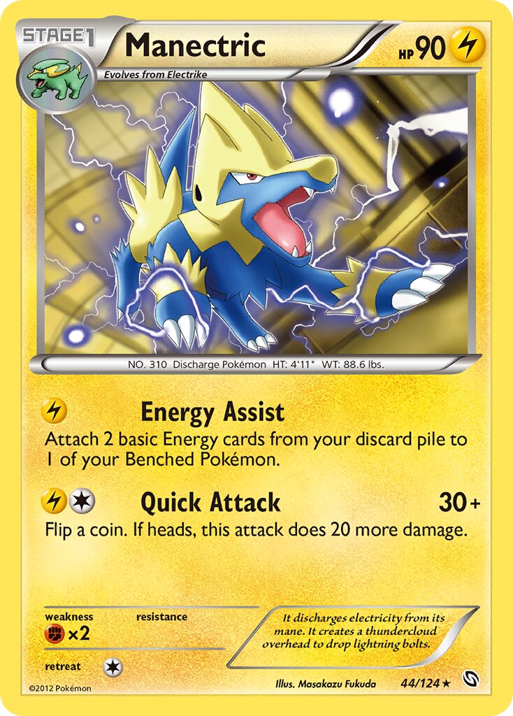 Manectric 044/124 — Dragons Exalted (English Pokémon TCG card)