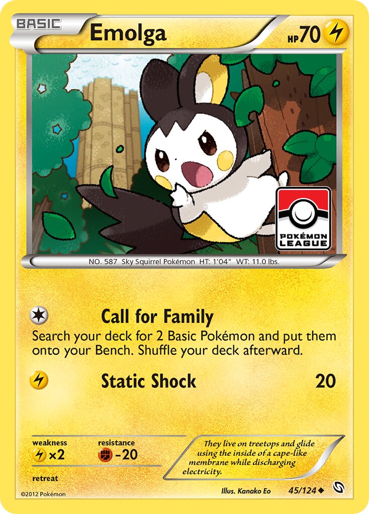 Emolga 045/124 — Dragons Exalted (English Pokémon TCG card)