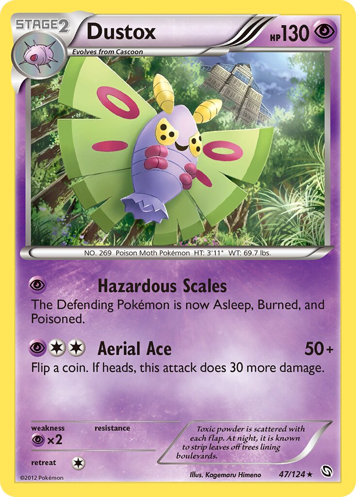 Dustox 047/124 — Dragons Exalted (English Pokémon TCG card)