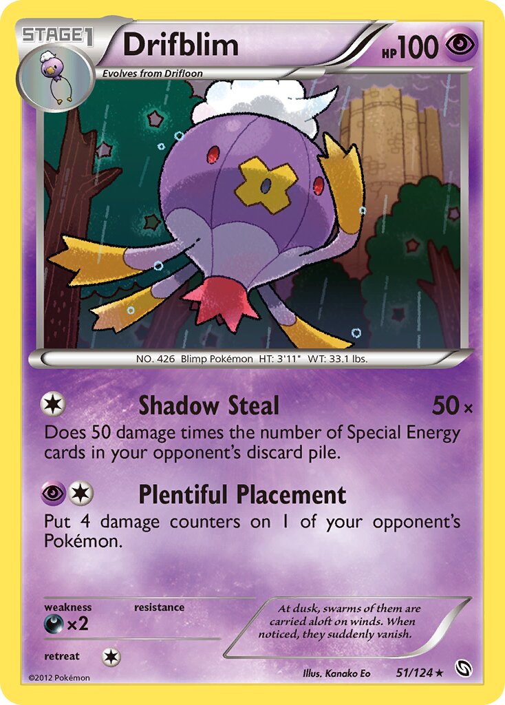 Drifblim 051/124 — Dragons Exalted (English Pokémon TCG card)