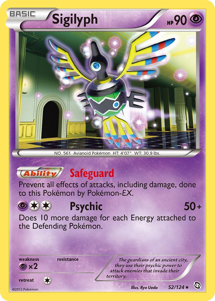 Sigilyph 052/124 — Dragons Exalted (English Pokémon TCG card)