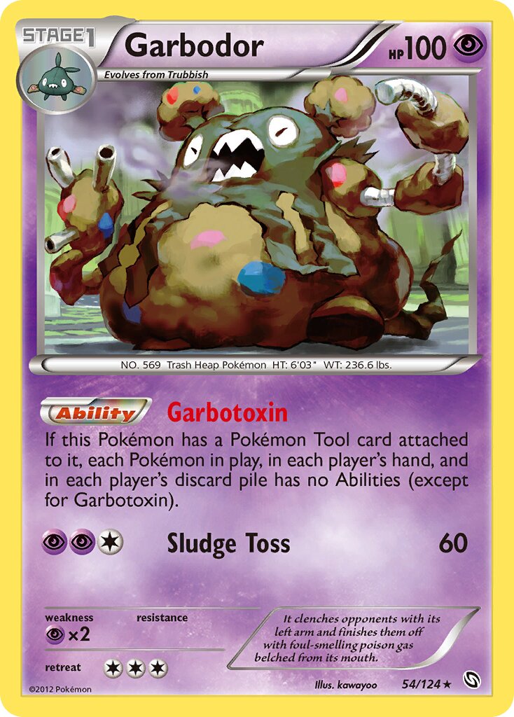 Garbodor 054/124 — Dragons Exalted (English Pokémon TCG card)