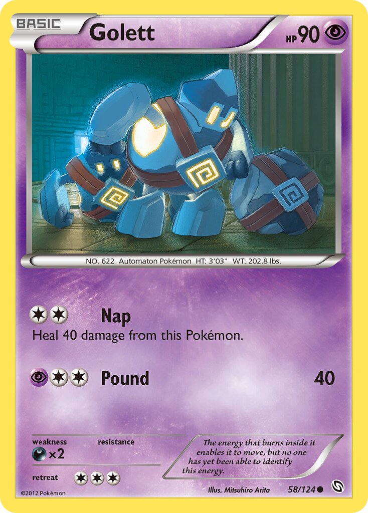 Golett 058/124 — Dragons Exalted (English Pokémon TCG card)