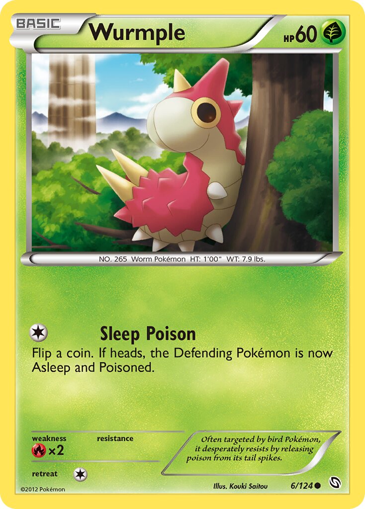Wurmple 006/124 — Dragons Exalted (English Pokémon TCG card)