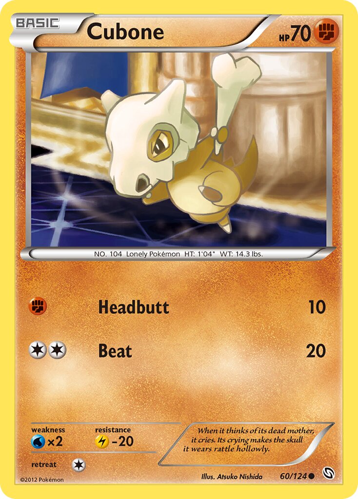 Cubone 060/124 — Dragons Exalted (English Pokémon TCG card)