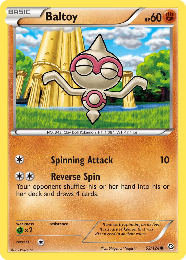 Baltoy 063/124 — Dragons Exalted (English Pokémon TCG card)