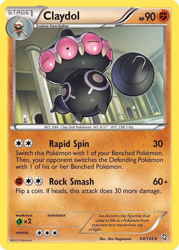 Claydol 064/124 — Dragons Exalted (English Pokémon TCG card)