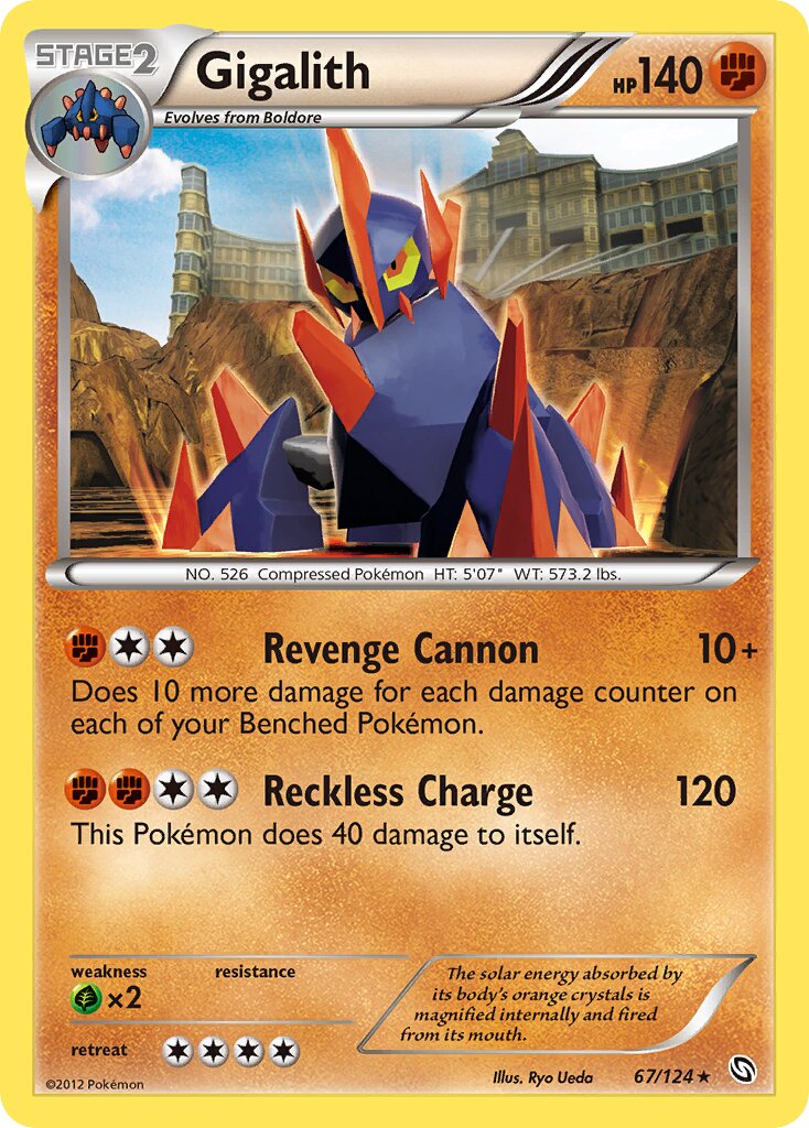 Gigalith 067/124 — Dragons Exalted (English Pokémon TCG card)
