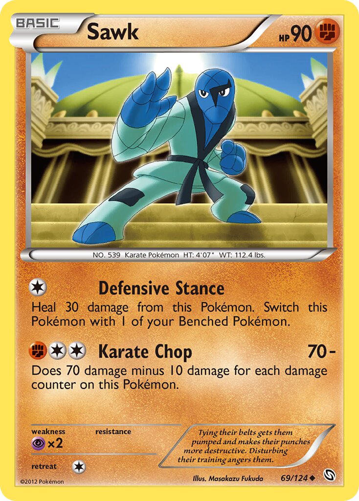 Sawk 069/124 — Dragons Exalted (English Pokémon TCG card)