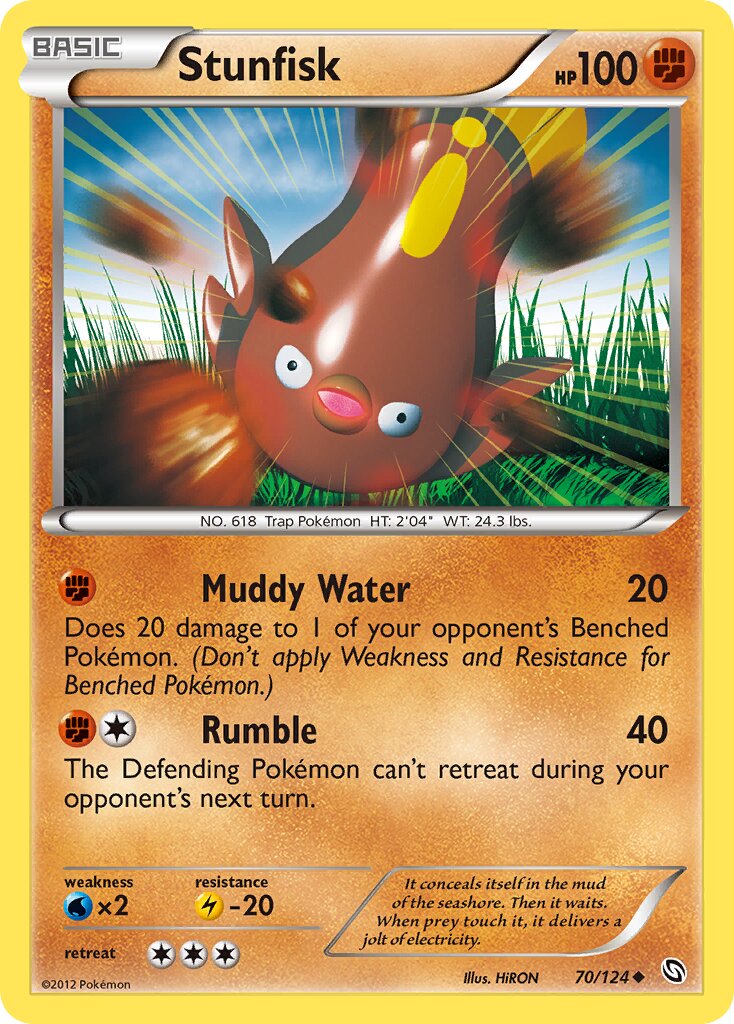 Stunfisk 070/124 — Dragons Exalted (English Pokémon TCG card)