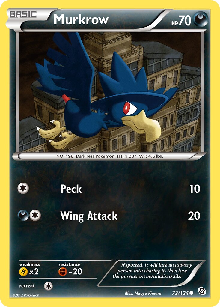 Murkrow 072/124 — Dragons Exalted (English Pokémon TCG card)