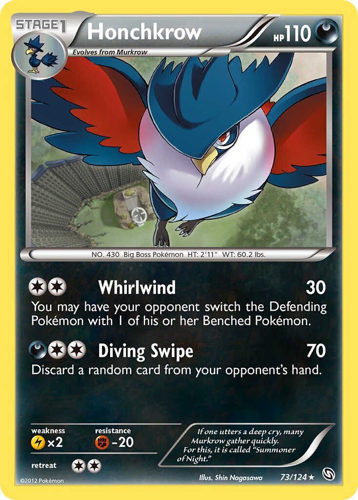Honchkrow 073/124 — Dragons Exalted (English Pokémon TCG card)