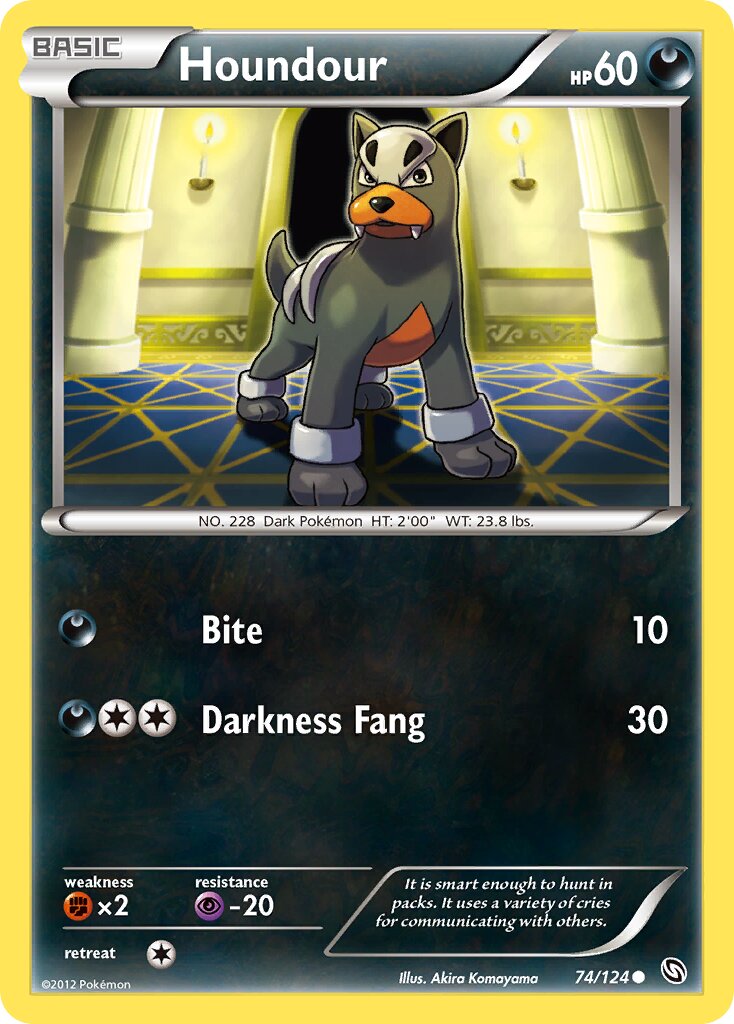 Houndour 074/124 — Dragons Exalted (English Pokémon TCG card)