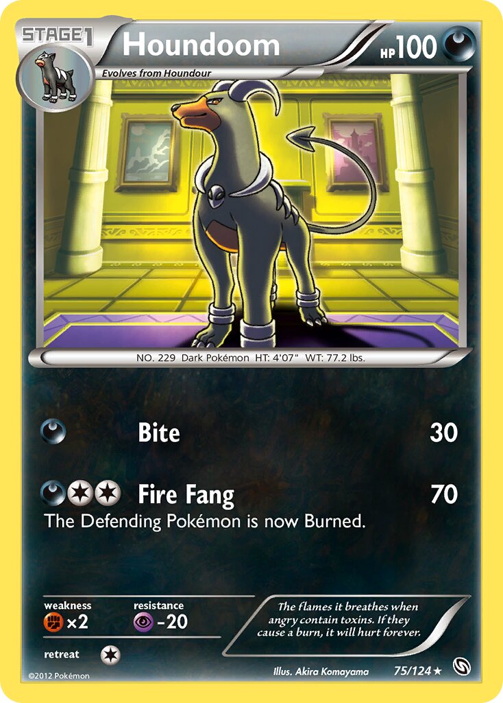 Houndoom 075/124 — Dragons Exalted (English Pokémon TCG card)