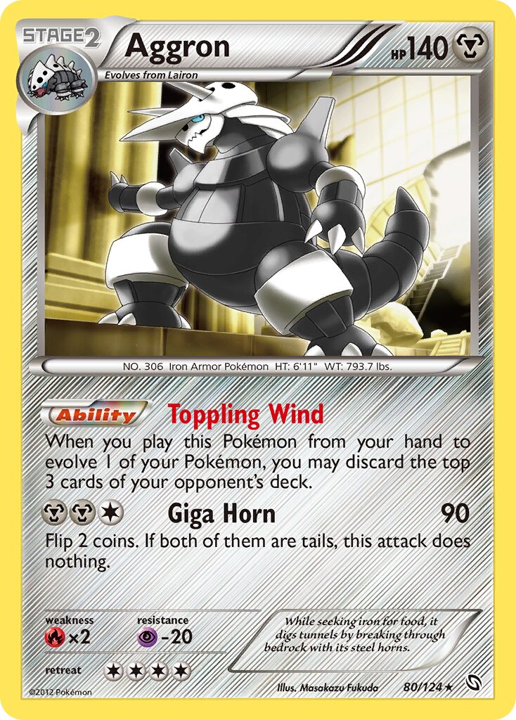 Aggron 080/124 — Dragons Exalted (English Pokémon TCG card)