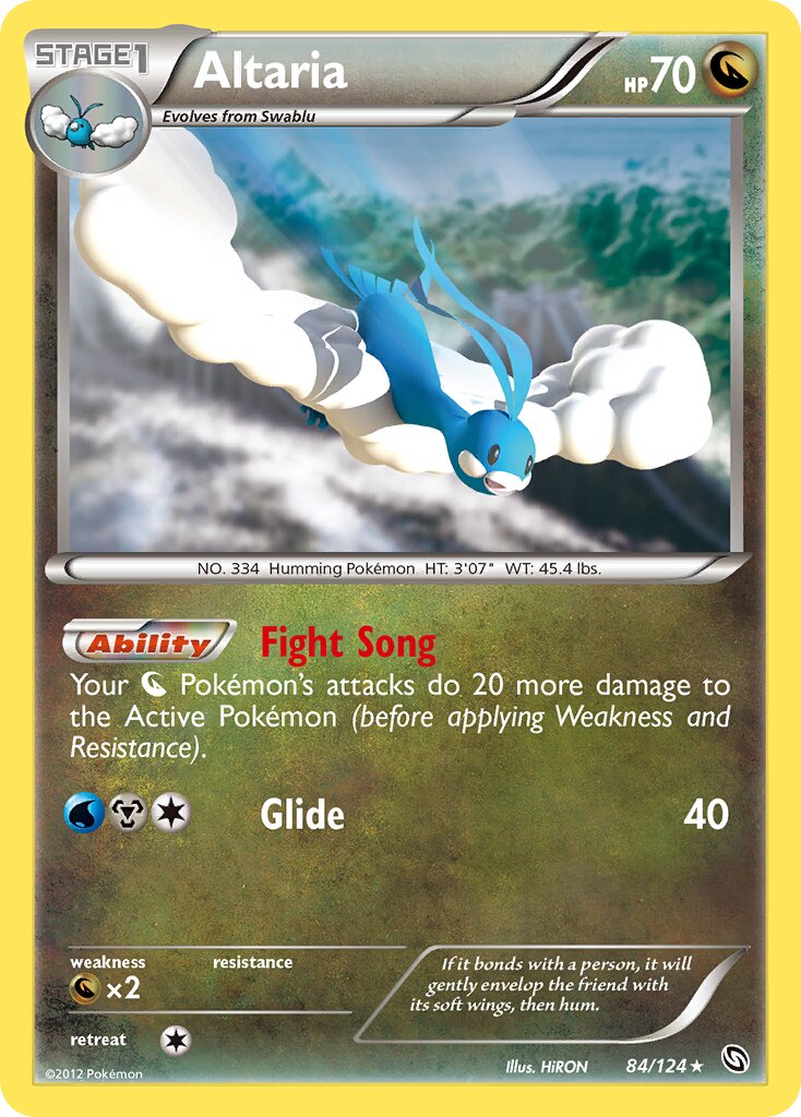 Altaria 084/124 — Dragons Exalted (English Pokémon TCG card)