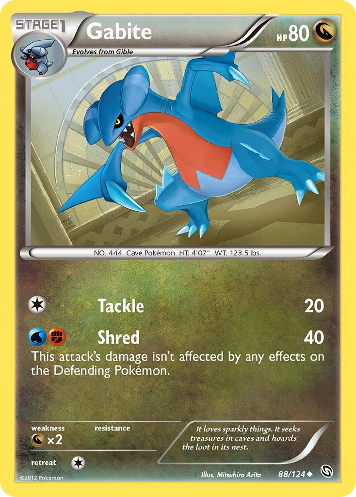 Gabite 088/124 — Dragons Exalted (English Pokémon TCG card)