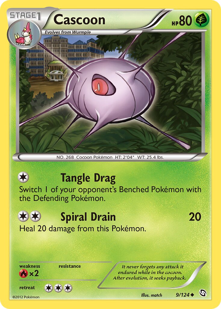 Cascoon 009/124 — Dragons Exalted (English Pokémon TCG card)