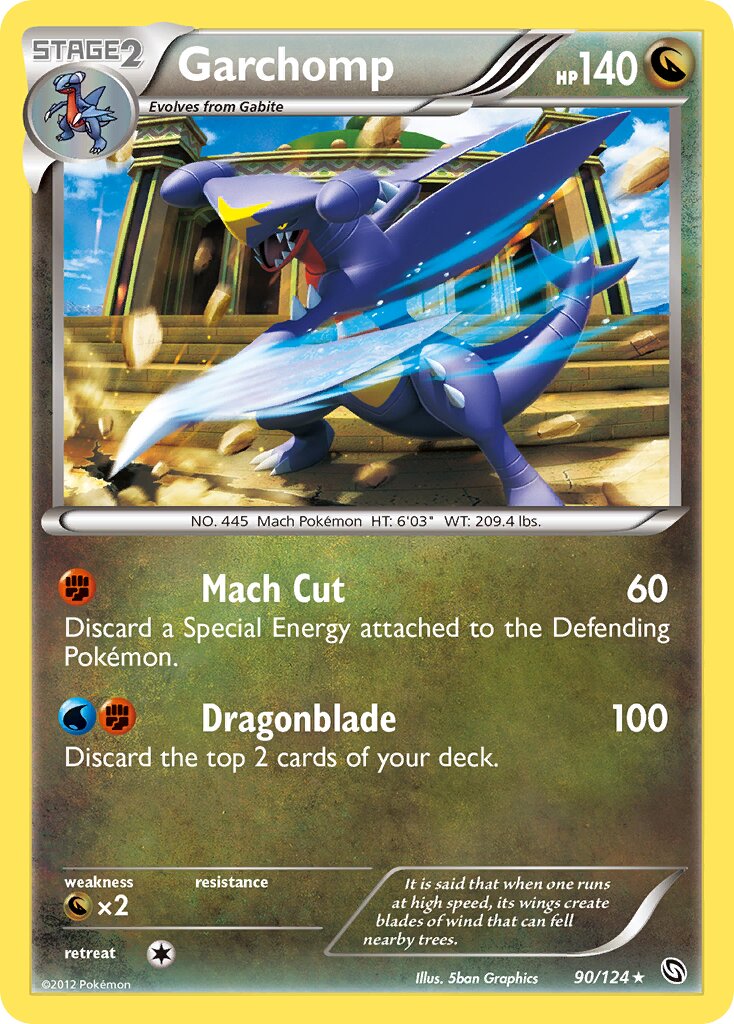 Garchomp 090/124 — Dragons Exalted (English Pokémon TCG card)