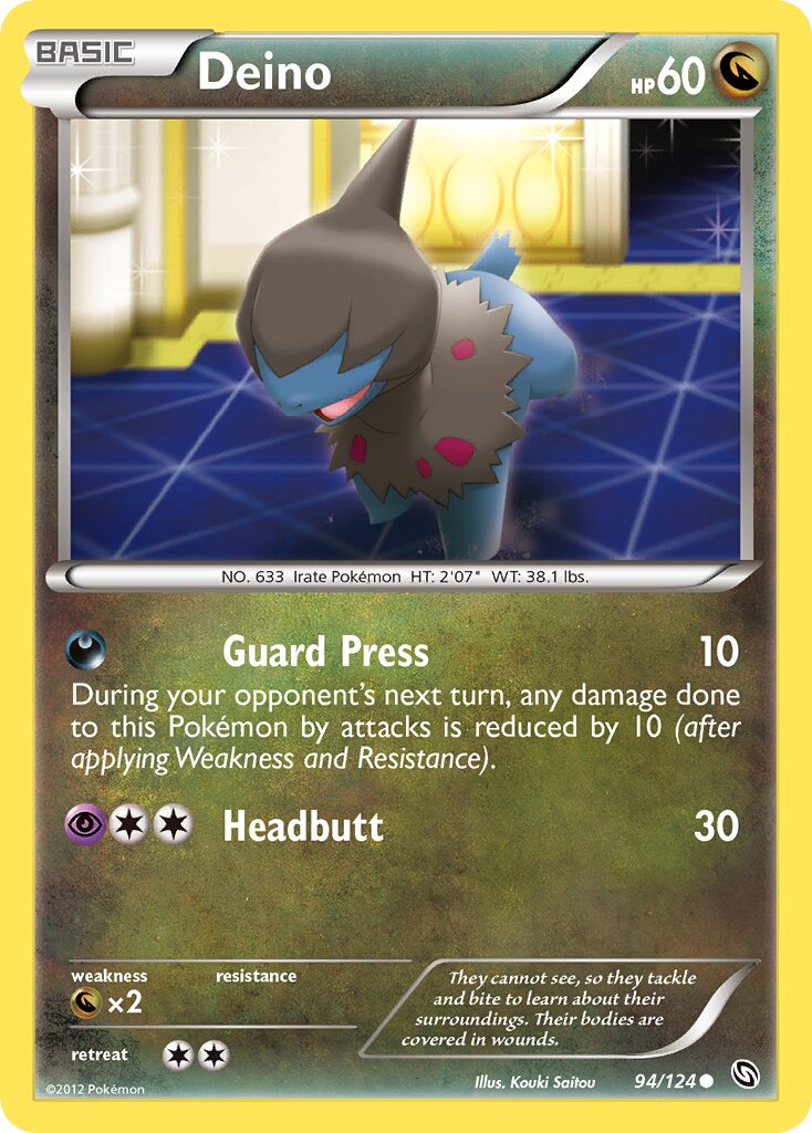 Deino 094/124 — Dragons Exalted (English Pokémon TCG card)