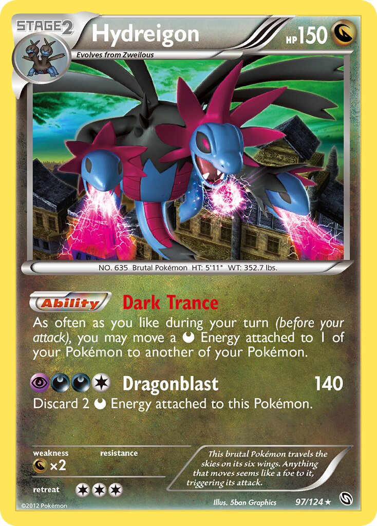 Hydreigon 097/124 — Dragons Exalted (English Pokémon TCG card)