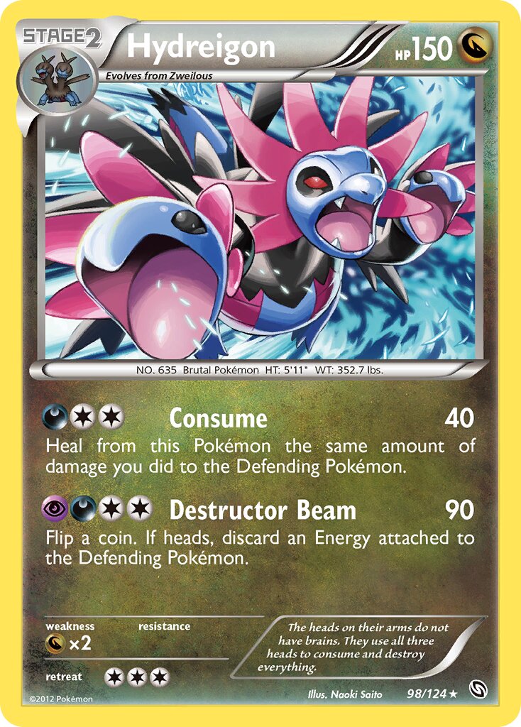 Hydreigon 098/124 — Dragons Exalted (English Pokémon TCG card)