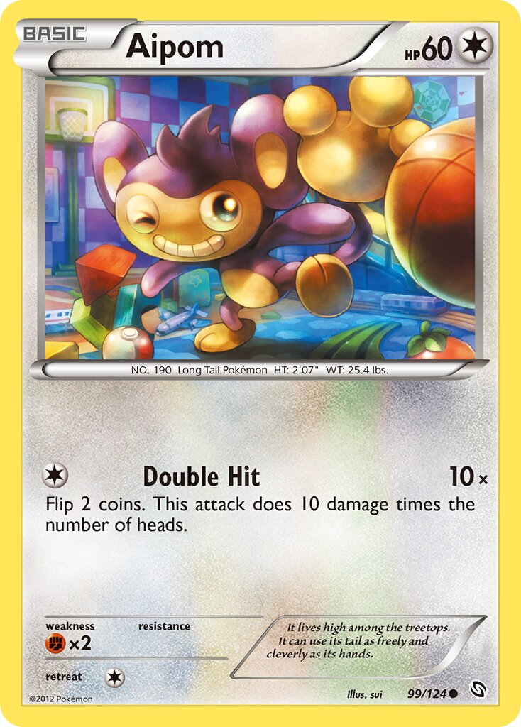 Aipom 099/124 — Dragons Exalted (English Pokémon TCG card)