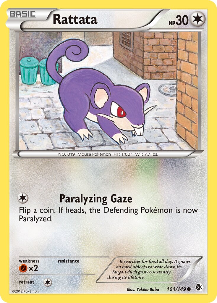 Rattata 104/149 — Boundaries Crossed (English Pokémon TCG card)