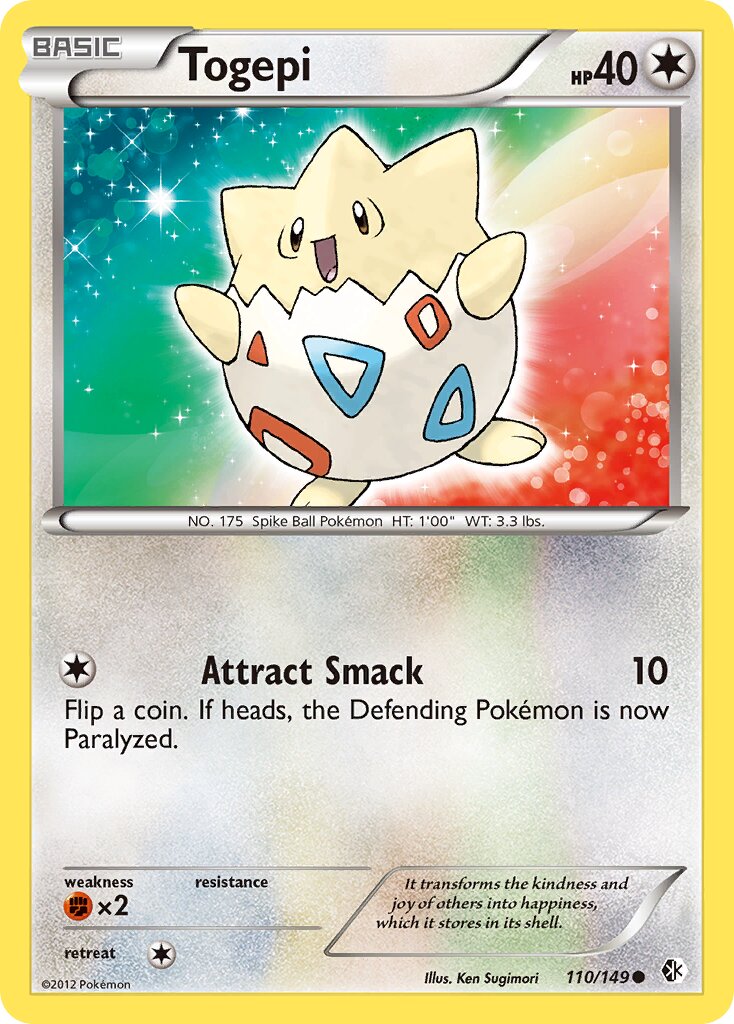 Togepi 110/149 — Boundaries Crossed (English Pokémon TCG card)