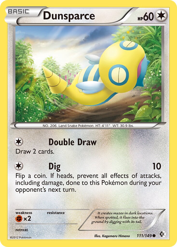 Dunsparce 111/149 — Boundaries Crossed (English Pokémon TCG card)