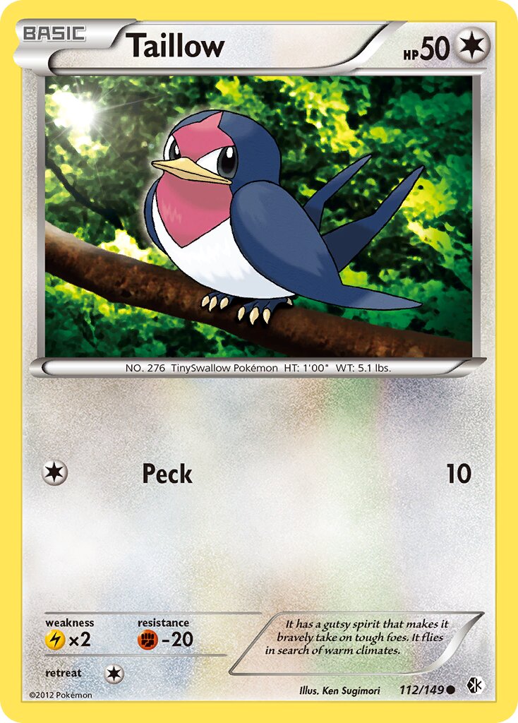 Taillow 112/149 — Boundaries Crossed (English Pokémon TCG card)