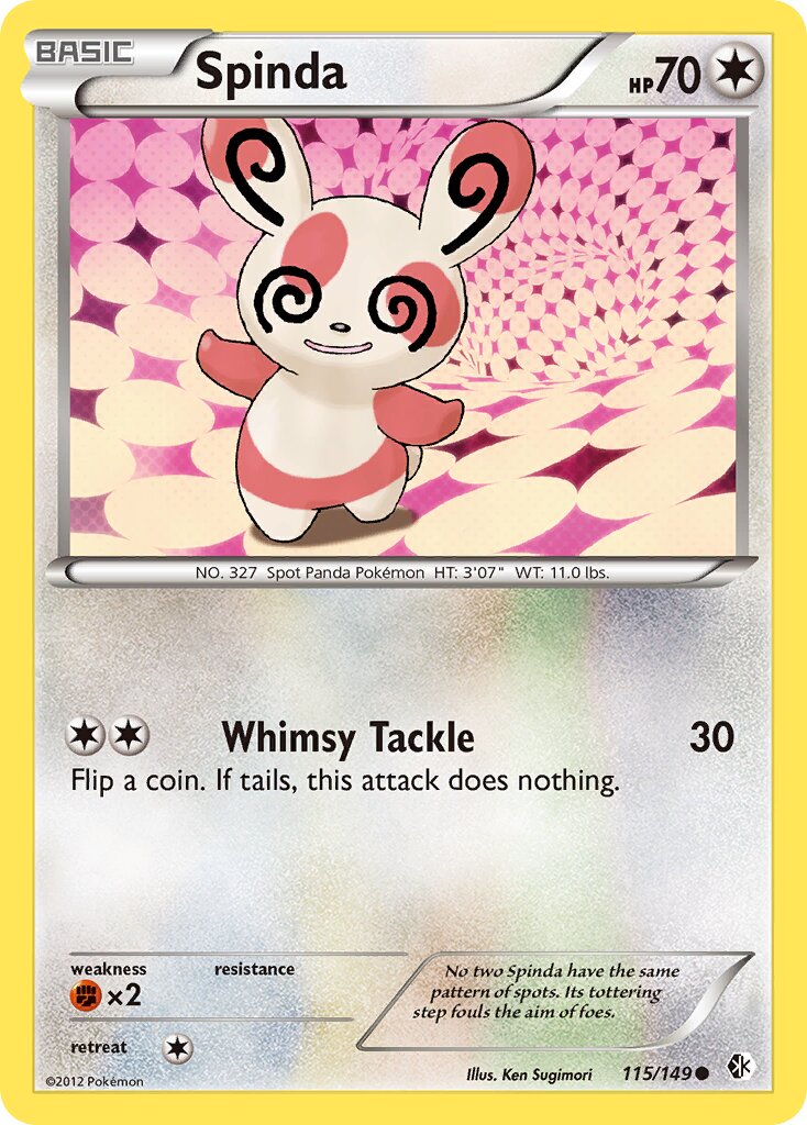 Spinda 115/149 — Boundaries Crossed (English Pokémon TCG card)