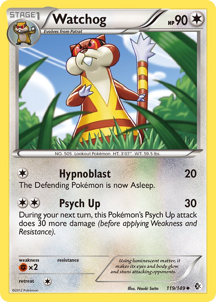 Watchog 119/149 — Boundaries Crossed (English Pokémon TCG card)