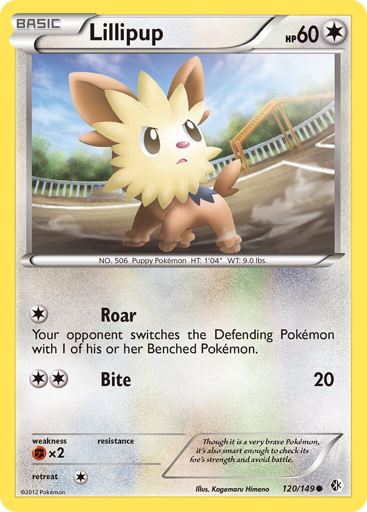 Lillipup 120/149 — Boundaries Crossed (English Pokémon TCG card)