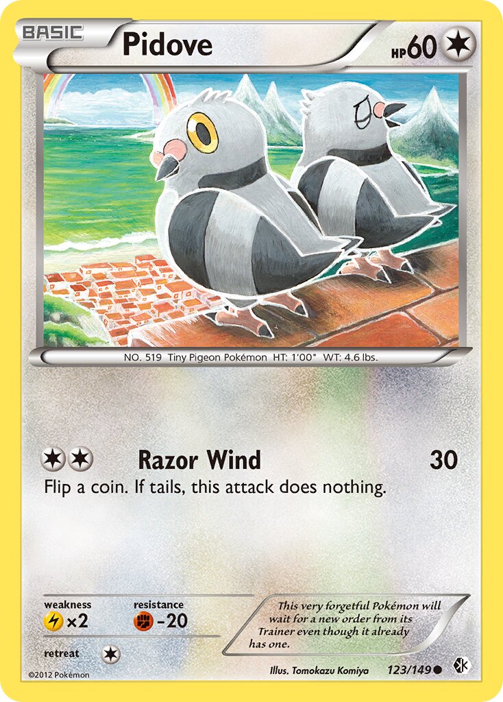 Pidove 123/149 — Boundaries Crossed (English Pokémon TCG card)