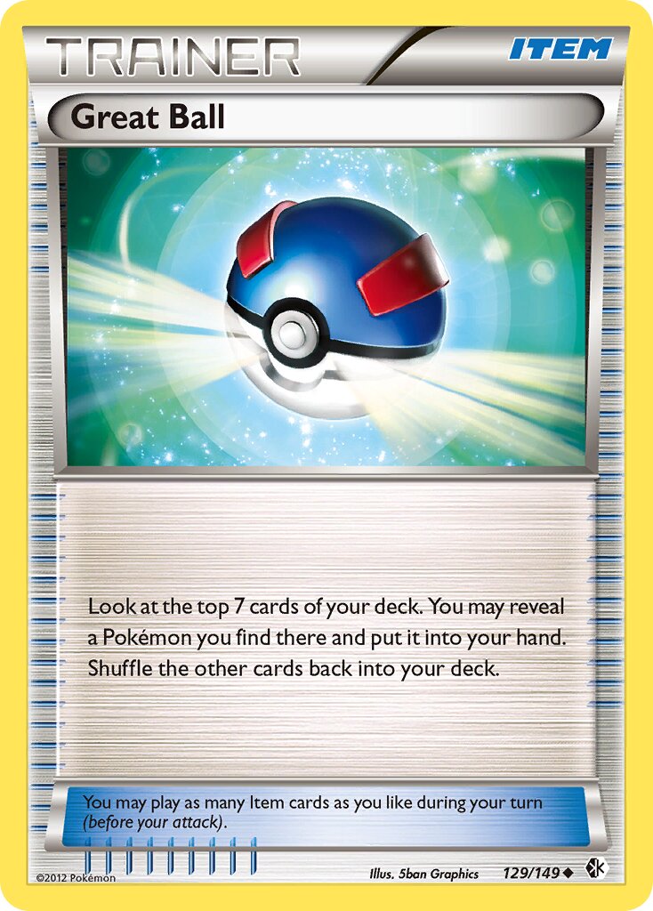 Great Ball 129/149 — Boundaries Crossed (English Pokémon TCG card)