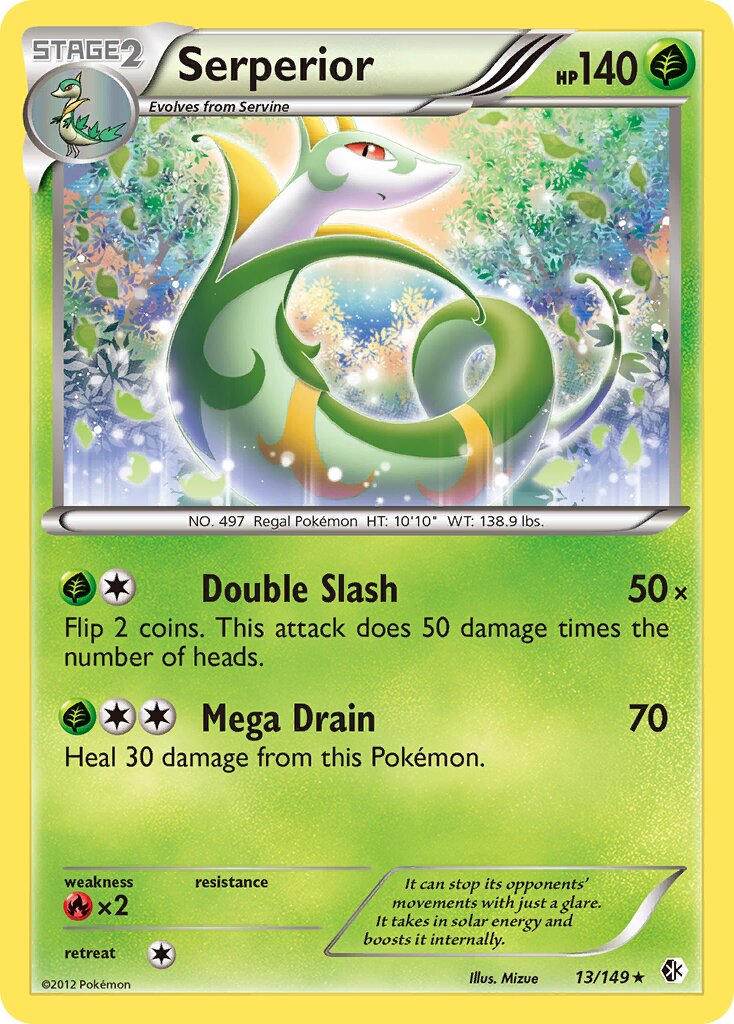 Serperior 013/149 — Boundaries Crossed (English Pokémon TCG card)
