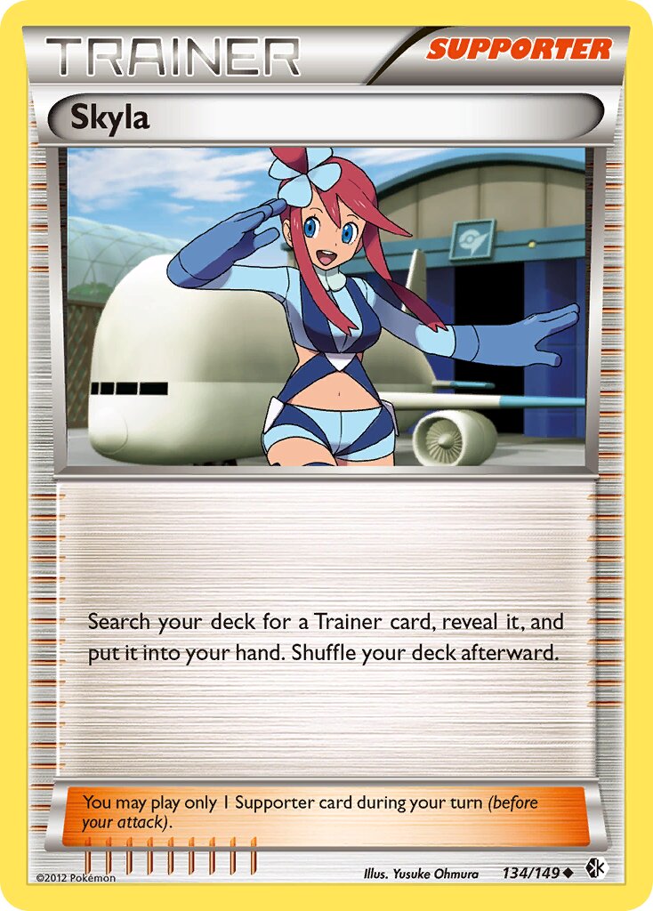 Skyla 134/149 — Boundaries Crossed (English Pokémon TCG card)