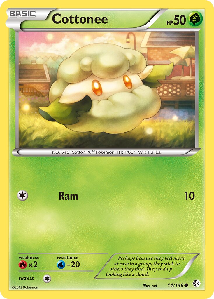 Cottonee 014/149 — Boundaries Crossed (English Pokémon TCG card)