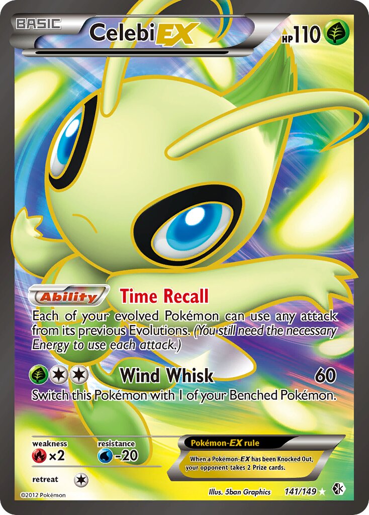 Celebi-EX 141/149 — Boundaries Crossed (English Pokémon TCG card)