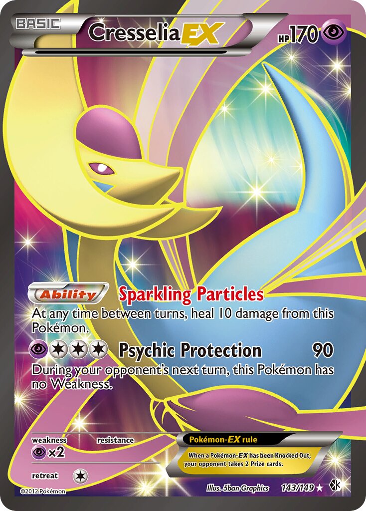 Cresselia-EX 143/149 — Boundaries Crossed (English Pokémon TCG card)