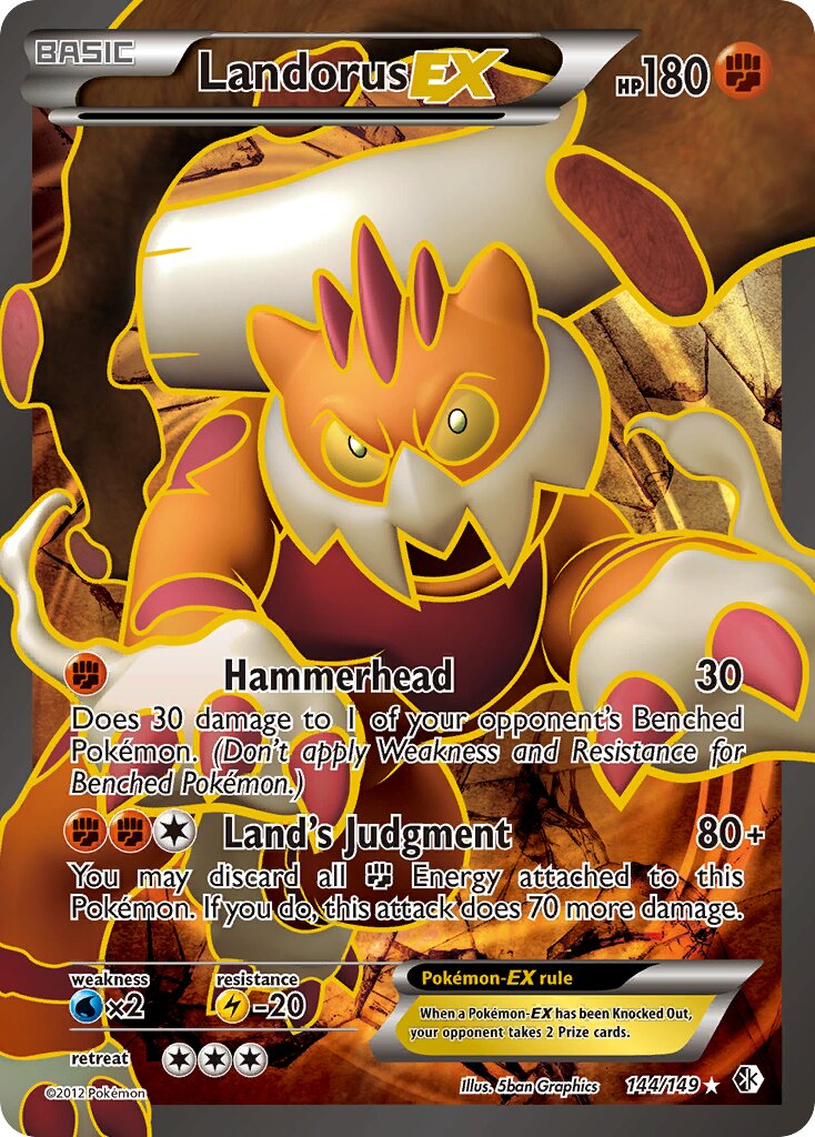 Landorus-EX 144/149 — Boundaries Crossed (English Pokémon TCG card)