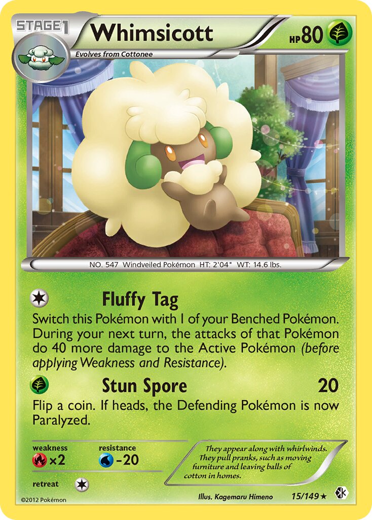 Whimsicott 015/149 — Boundaries Crossed (English Pokémon TCG card)