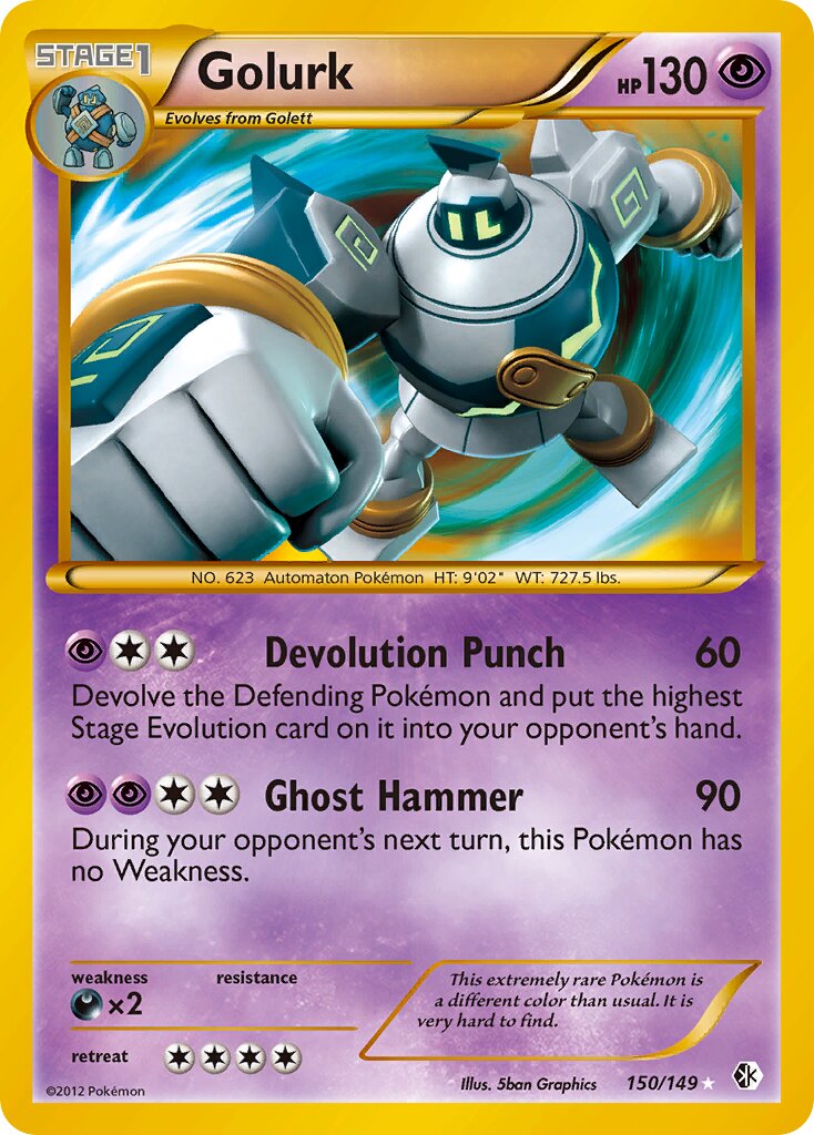 Golurk 150/149 — Boundaries Crossed (English Pokémon TCG card)