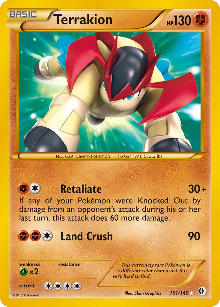 Terrakion 151/149 — Boundaries Crossed (English Pokémon TCG card)