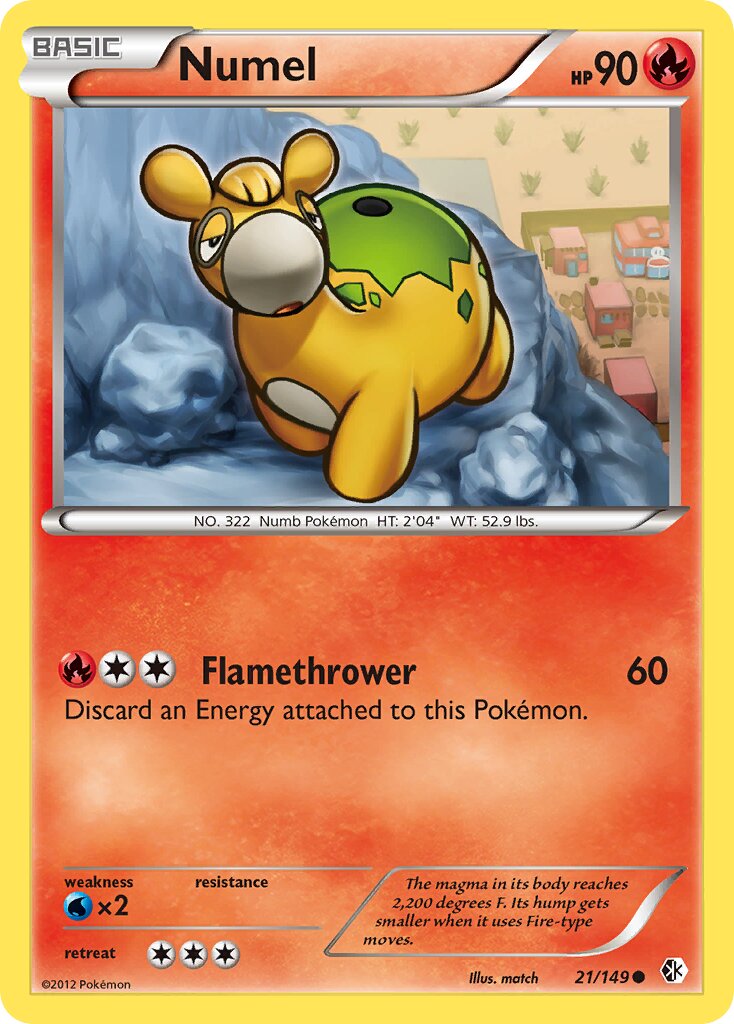Numel 021/149 — Boundaries Crossed (English Pokémon TCG card)