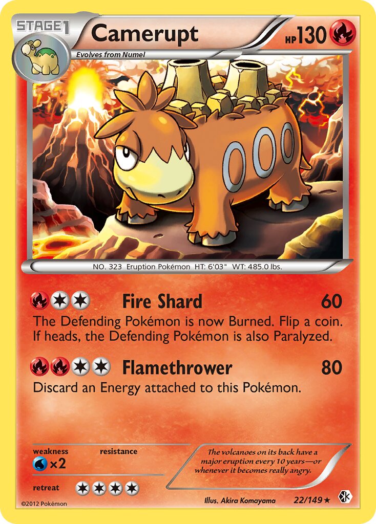 Camerupt 022/149 — Boundaries Crossed (English Pokémon TCG card)