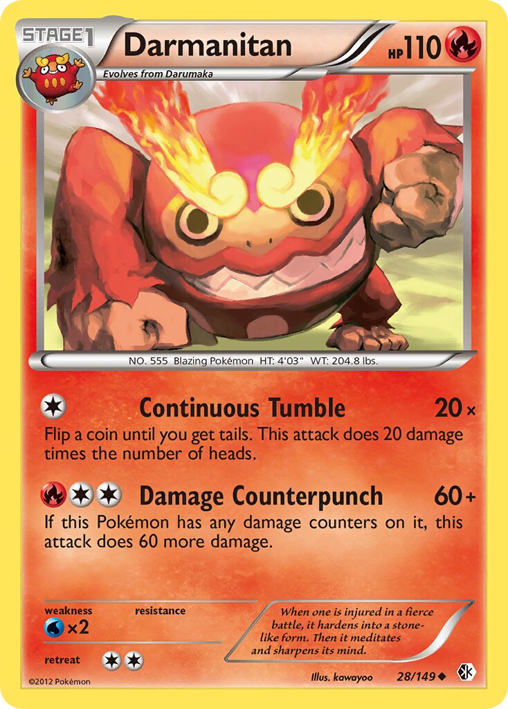 Darmanitan 028/149 — Boundaries Crossed (English Pokémon TCG card)
